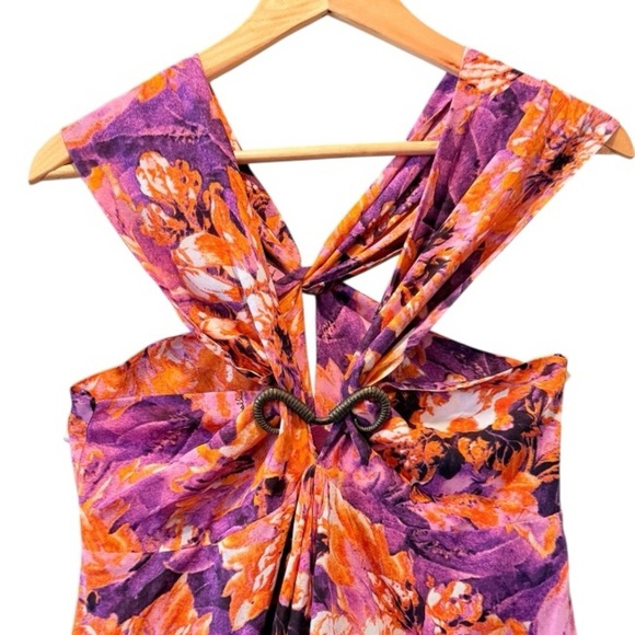 ROBERTO CAVALLI Just Cavalli Silk Floral Print Dress Size 44 (L) - Picture 5 of 14